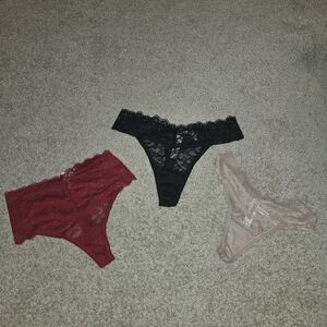 Soma Black and Red Lace Panties Intimates
